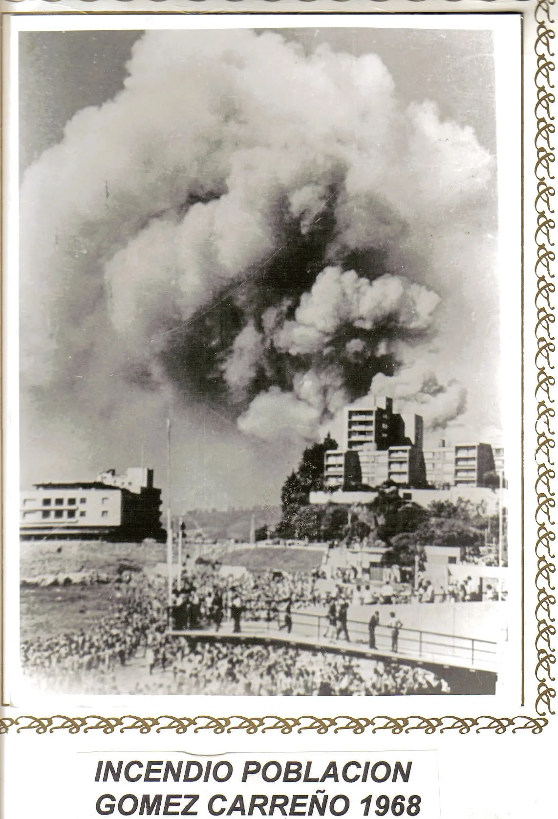 Incendio 22 de enero de 1968 que afectó a Gómez Carreño